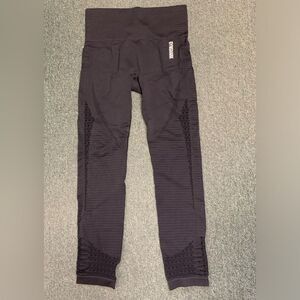 Gymshark Vital Seamless Lace Lattice Sides Black Leggings Size XS / S  NWOT